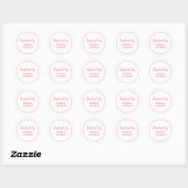 Aangepaste rode handgemaakt door ronde sticker (Vel)