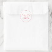 Aangepaste rode handgemaakt door ronde sticker (Tas)
