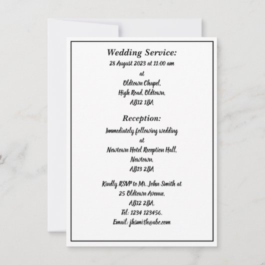 Aangepaste Rode Hart Bruiloft E Kaart Invitation (Achterkant)