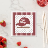 Aangepaste rode honkbalservetten servet (Insitu)