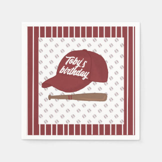 Aangepaste rode honkbalservetten servet