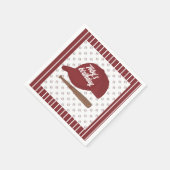 Aangepaste rode honkbalservetten servet (Hoek)