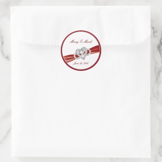 Aangepaste rode Infinity Heart Stickers (Tas)