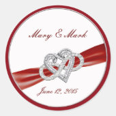 Aangepaste rode Infinity Heart Stickers (Voorkant)