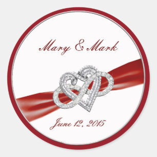 Aangepaste rode Infinity Heart Stickers