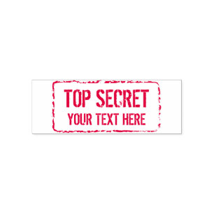 Aangepaste rode inkt TOP SECRET vertrouwelijk logo Zelfinktende Stempel