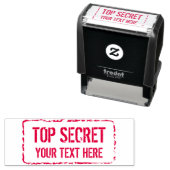 Aangepaste rode inkt TOP SECRET vertrouwelijk logo Zelfinktende Stempel (In situ)