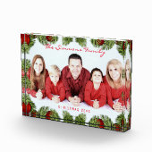 Aangepaste Rode Kerst Familie Fotoblokken (Rechts)