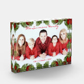 Aangepaste Rode Kerst Familie Fotoblokken (Links)