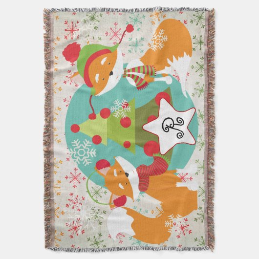 Aangepaste rode kerstfeestdag deken (Voorkant Verticaal)