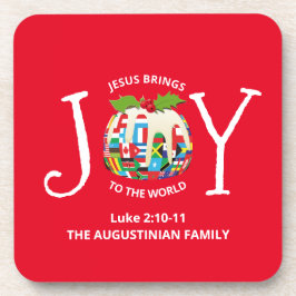 Aangepaste Rode kerstreis naar de Christelijke wer Bier Onderzetter