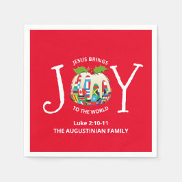 Aangepaste Rode kerstreis naar de Christelijke wer Servet