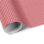 Aangepaste rode kerstsneeuw cadeaupapier (Rol Hoek)