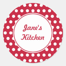 Aangepaste rode keuken Stickers