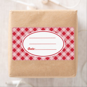 Aangepaste rode keukenlabels etiket