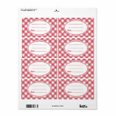 Aangepaste rode keukenlabels etiket (Full Sheet)