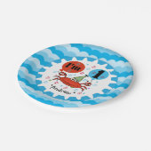 Aangepaste Rode krab, eerste verjaardag, Borden Papieren Bordje (Gekanteld)