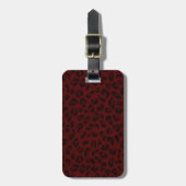 Aangepaste Rode Luipaardprint Bagagetailie Bagagelabel (Voorkant verticaal)