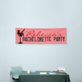 Aangepaste rode martinematige bachelorette banner (Beurs)