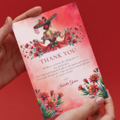 Aangepaste Rode Mexicaanse Stijl Quinceañera Kaart