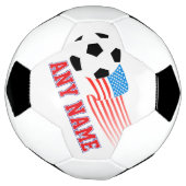 Aangepaste rode naam voetbal ontwerp & Amerikaanse (Gedraaid)