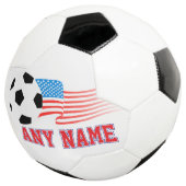 Aangepaste rode naam voetbal ontwerp & Amerikaanse (Drie kwart)