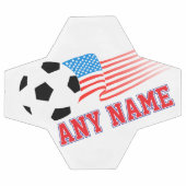 Aangepaste rode naam voetbal ontwerp & Amerikaanse (Enkel)