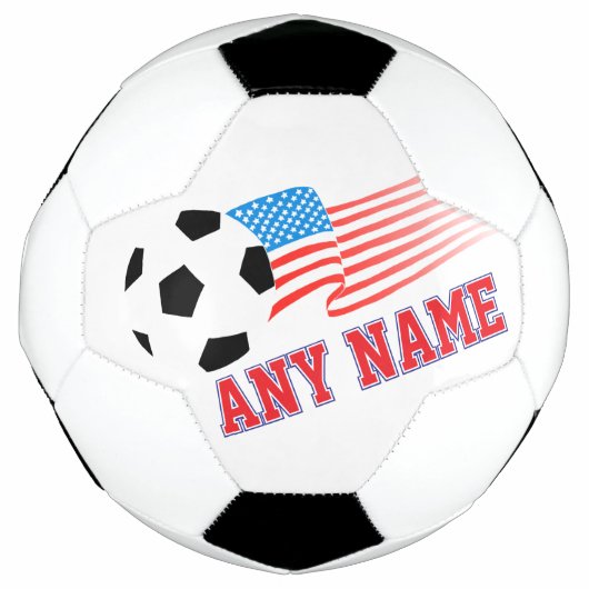 Aangepaste rode naam voetbal ontwerp & Amerikaanse (Voorkant)
