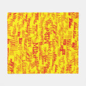 Aangepaste rode namen Patroon gestempeld allover g Fleece Deken (Voorkant (Horizontaal))