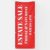 Aangepaste rode onroerend goed verkoop banner (Verticaal)