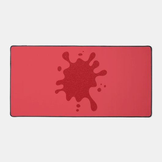 Aangepaste rode op rode inkt spatlap bureaumat (Voorkant)