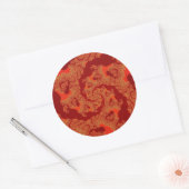 Aangepaste rode Oranje Stickers met grote ronde ro (Envelop)
