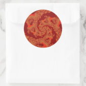 Aangepaste rode Oranje Stickers met grote ronde ro (Tas)