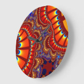 Aangepaste rode Oranje wandvergrendeling Grote Klok (Hoek)