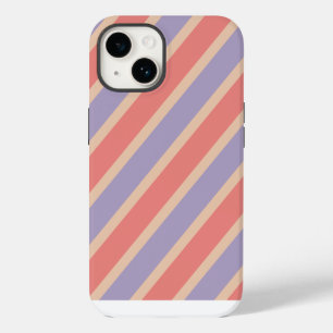 Aangepaste Rode Paarse Gele Pastel Monogram iPhone 14 Hoesje