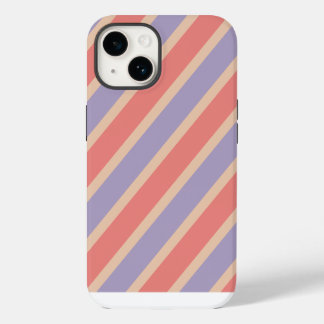 Aangepaste Rode Paarse Gele Pastel Monogram iPhone 14 Hoesje