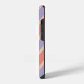 Aangepaste Rode Paarse Gele Pastel Monogram iPhone Hoesje (Linkerkant)