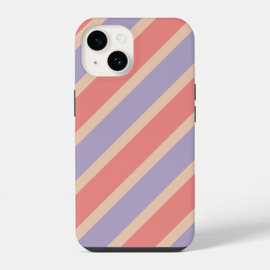 Aangepaste Rode Paarse Gele Pastel Monogram iPhone Hoesje (Achterkant)