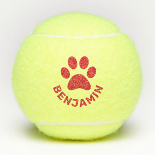 Aangepaste rode pagina afdrukken Pet op maat Tennisballen