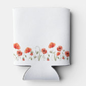 Aangepaste rode papaver tuin bloemig Baby shower Blikjeskoeler (Achterkant)
