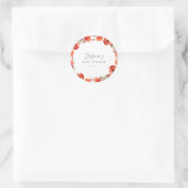 Aangepaste rode papaver tuin bloemig Baby shower Ronde Sticker (Tas)