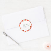 Aangepaste rode papaver tuin bloemig Baby shower Ronde Sticker (Envelop)