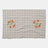 Aangepaste rode papavers Witte Gele Dagen Wreate Theedoek (Horizontaal)