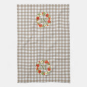 Aangepaste rode papavers Witte Gele Dagen Wreate Theedoek (Verticaal)