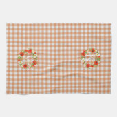 Aangepaste rode papavers Witte Gele Dagen Wreate Theedoek (Horizontaal)