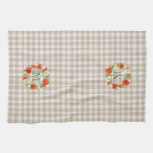 Aangepaste rode papavers Witte Gele Dagen Wreate Theedoek (Horizontaal)