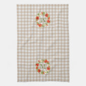 Aangepaste rode papavers Witte Gele Dagen Wreate Theedoek (Verticaal)