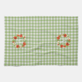 Aangepaste rode papavers Witte Gele Dagen Wreate Theedoek (Horizontaal)