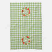 Aangepaste rode papavers Witte Gele Dagen Wreate Theedoek (Verticaal)