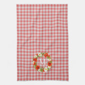 Aangepaste rode papavers Witte Gele Dagen Wreate Theedoek (Verticaal)